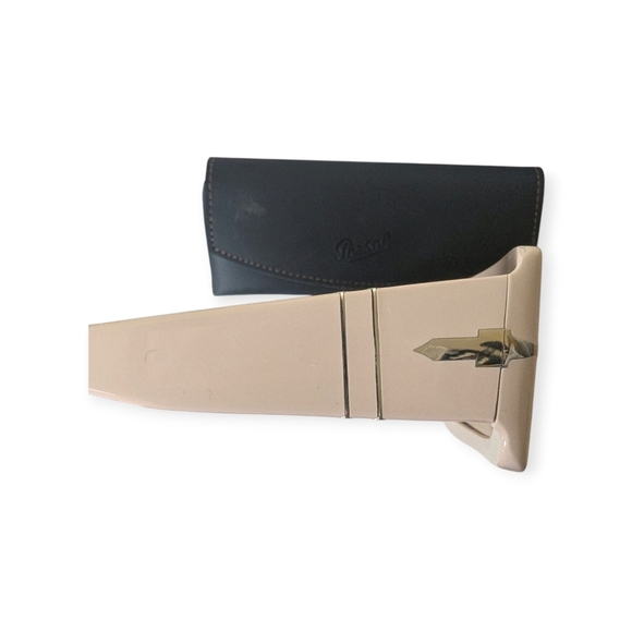 Persol Francis Sunglasses Beige with Black Case Made in Italy Gifts for Her - Picture 4 of 8